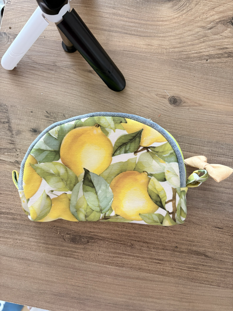 Limon desenli kalemlik çanta 
