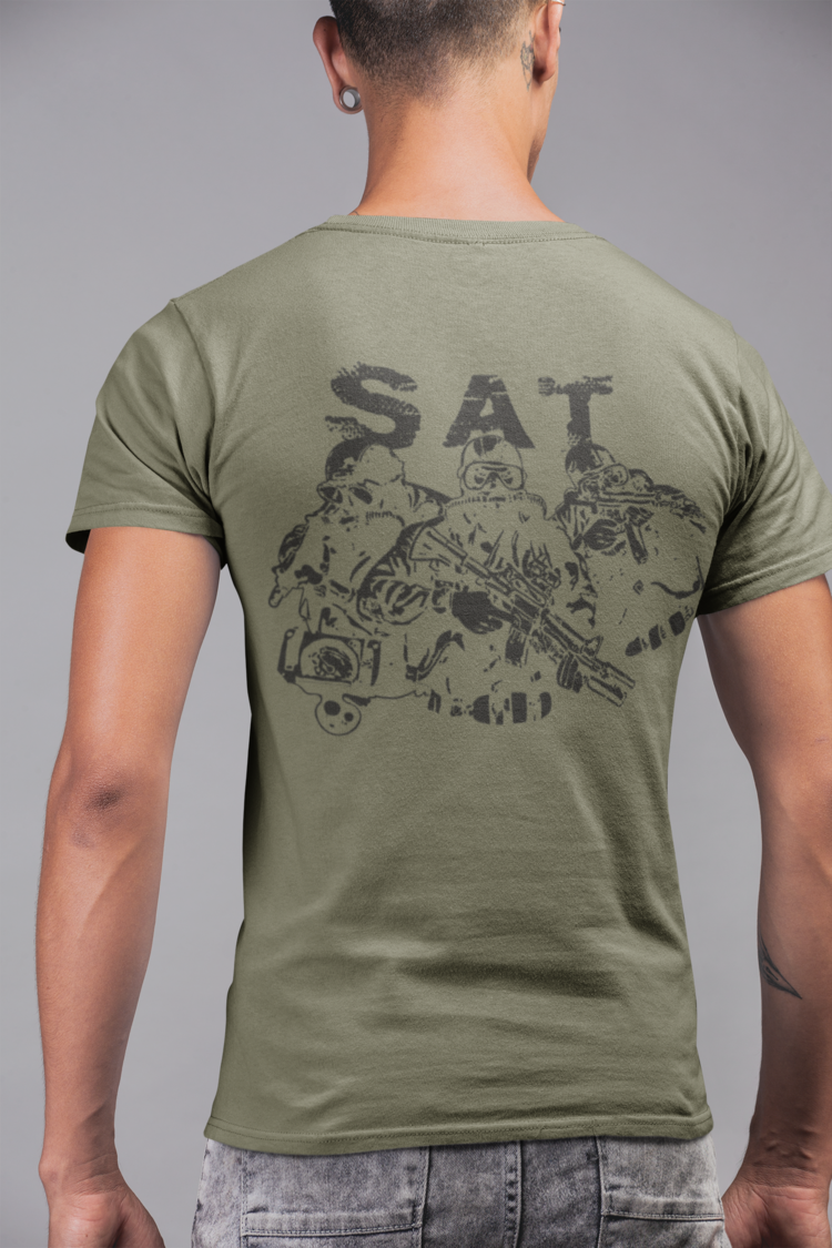 SAT T-Shirt Haki (Pis Yaka)