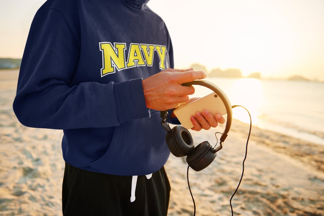 NAVY Sweatshirt Lacivert Kapşonlu Erkek