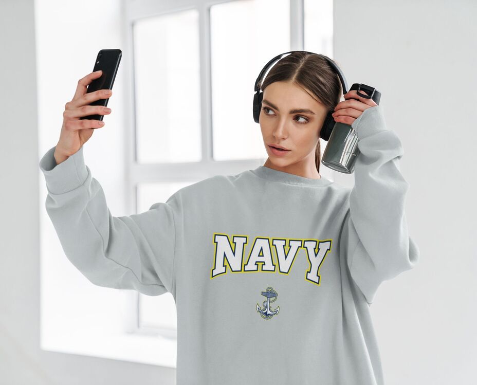 NAVY Sweatshirt Gri Kadın