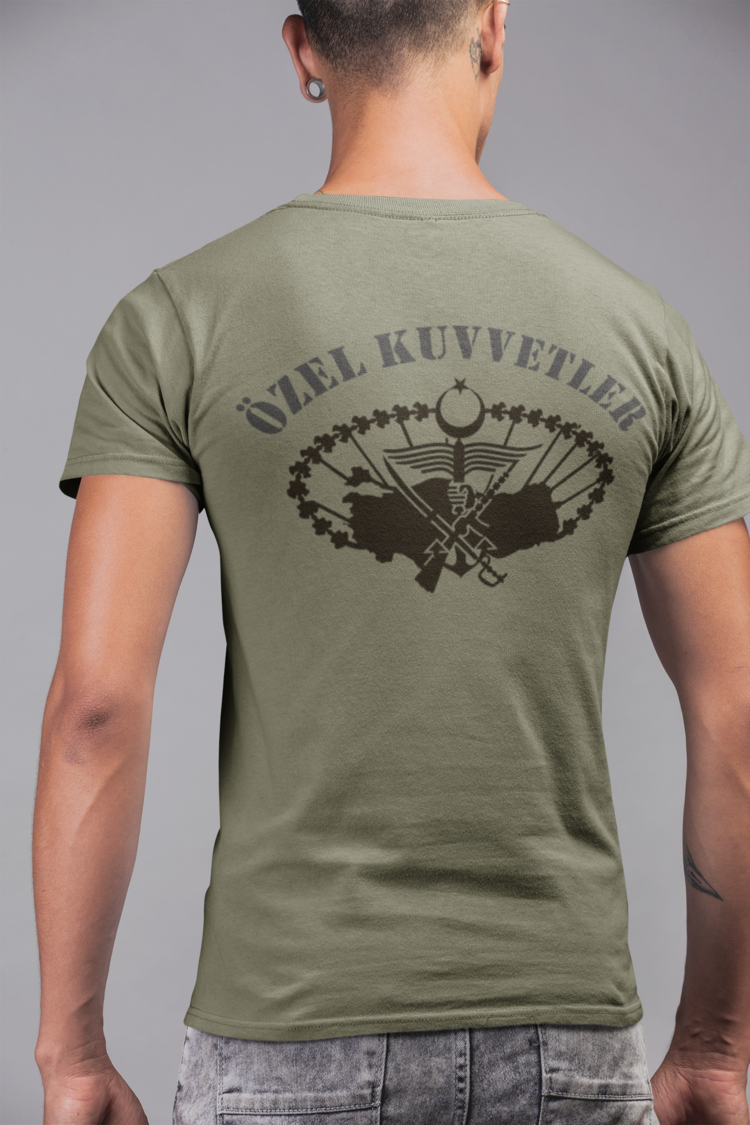 ÖZEL KUVVETLER T-Shirt Haki Pis Yaka