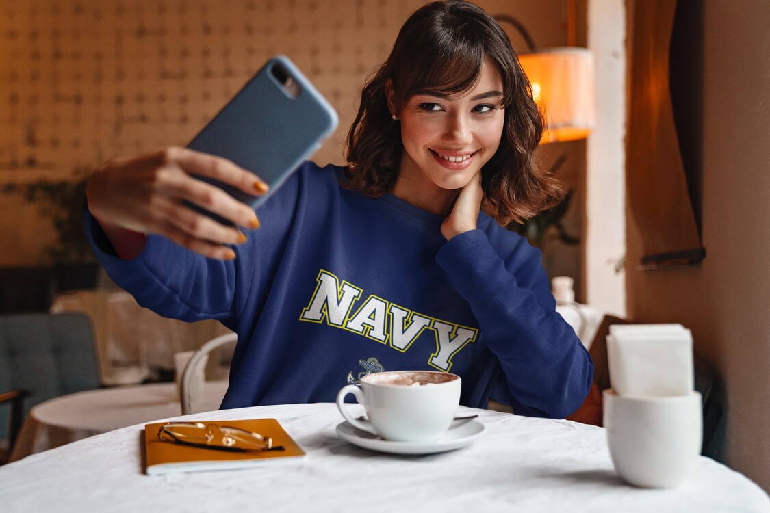 NAVY Sweatshirt Lacivert Kadın