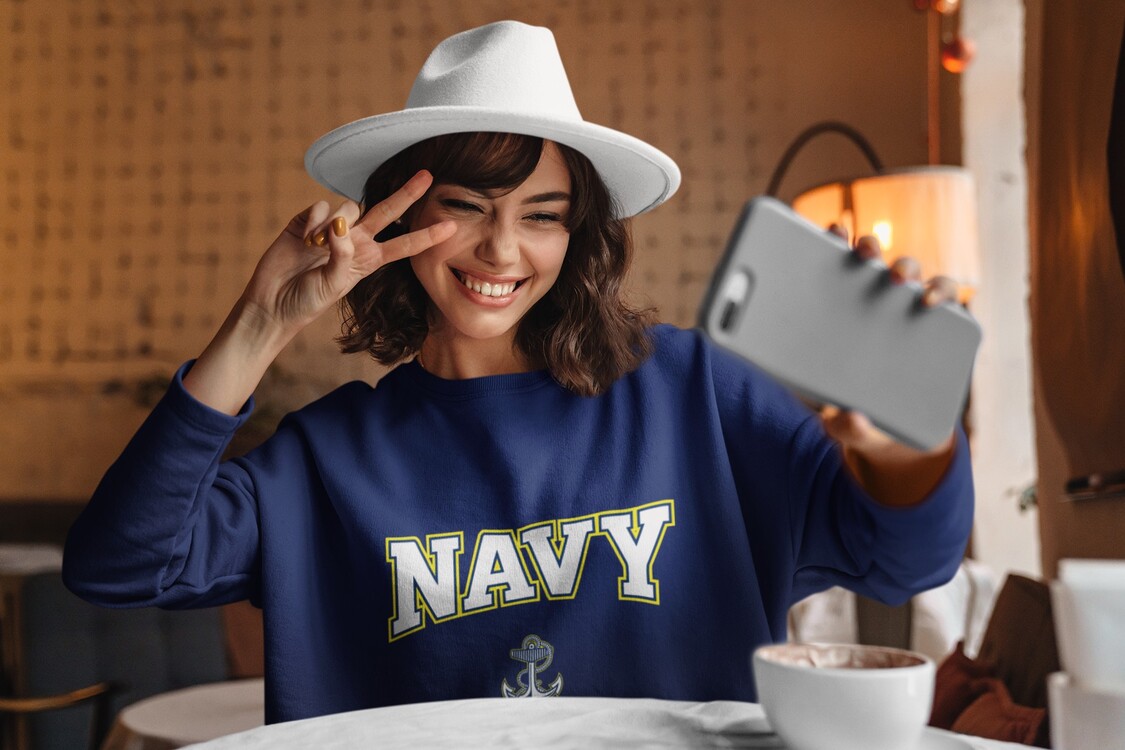 NAVY Sweatshirt Lacivert Kadın
