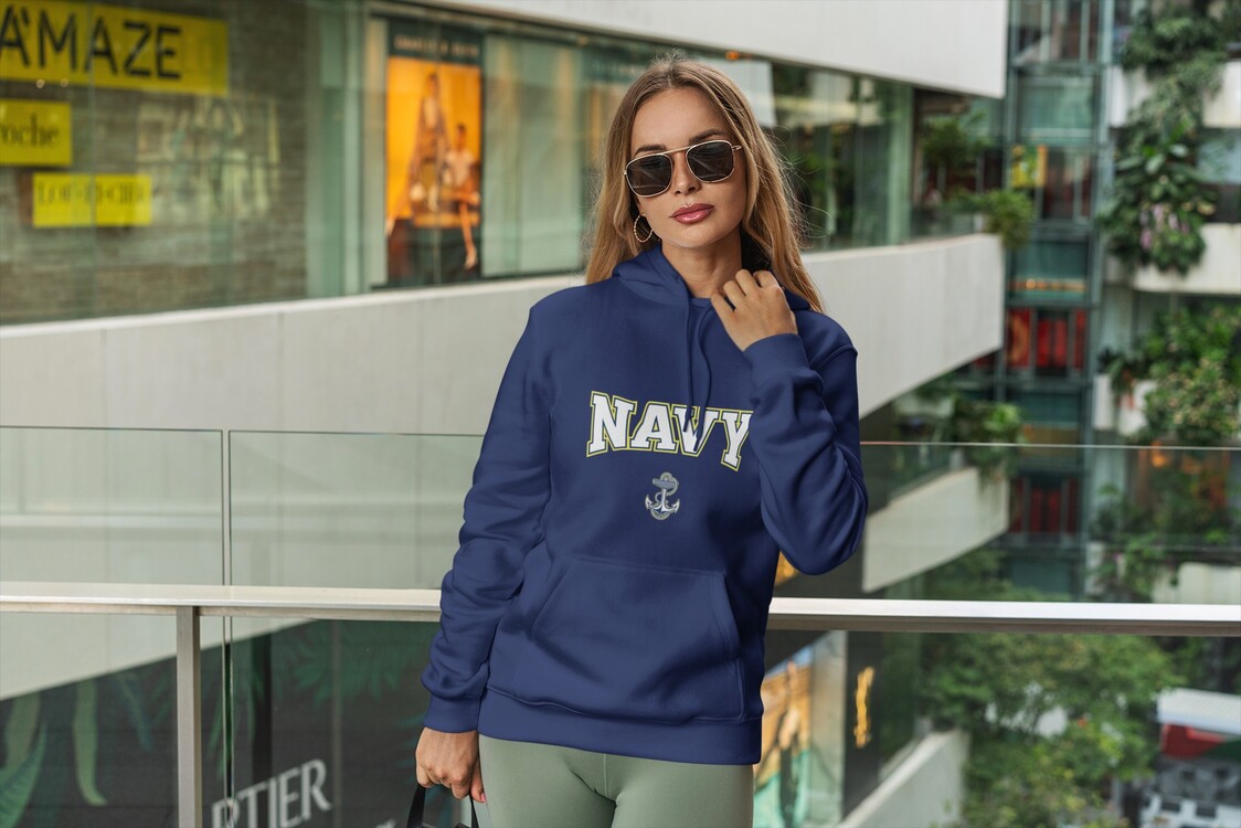 NAVY Sweatshirt Lacivert Kapşonlu Kadın