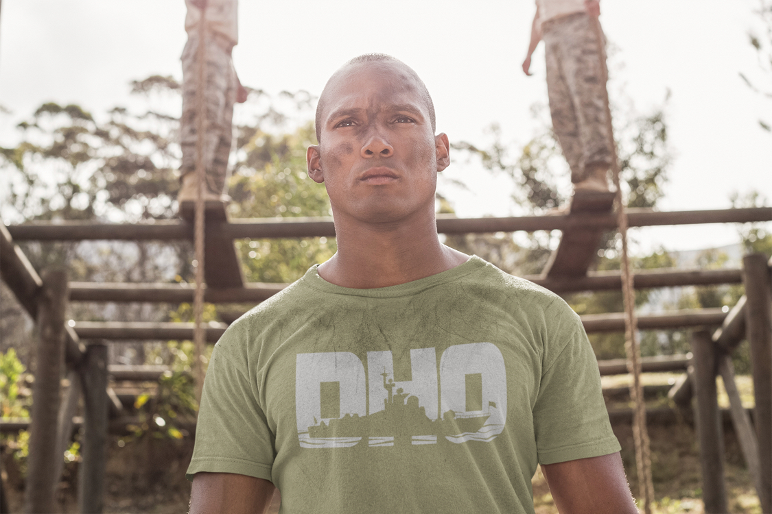 Deniz Harp Okulu T-Shirt Haki Pis Yaka