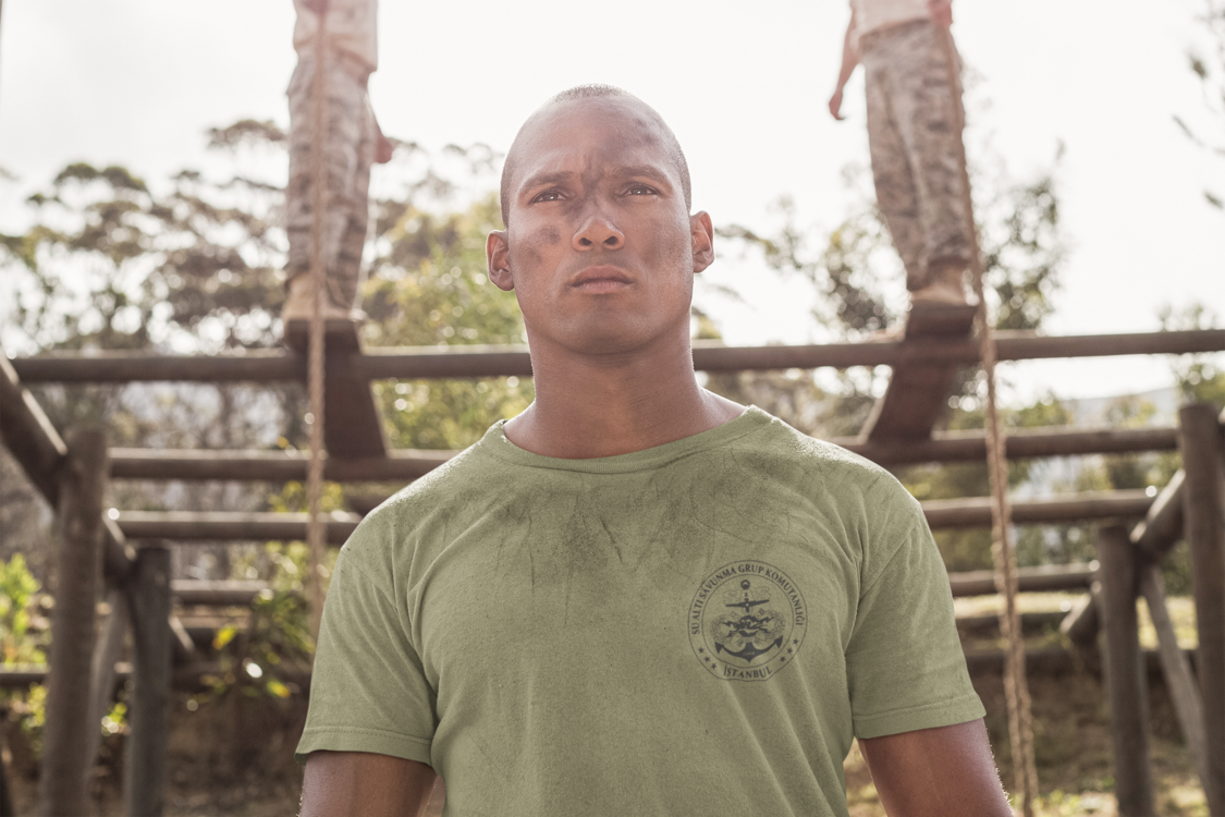 SAS T-Shirt Haki Pis Yaka
