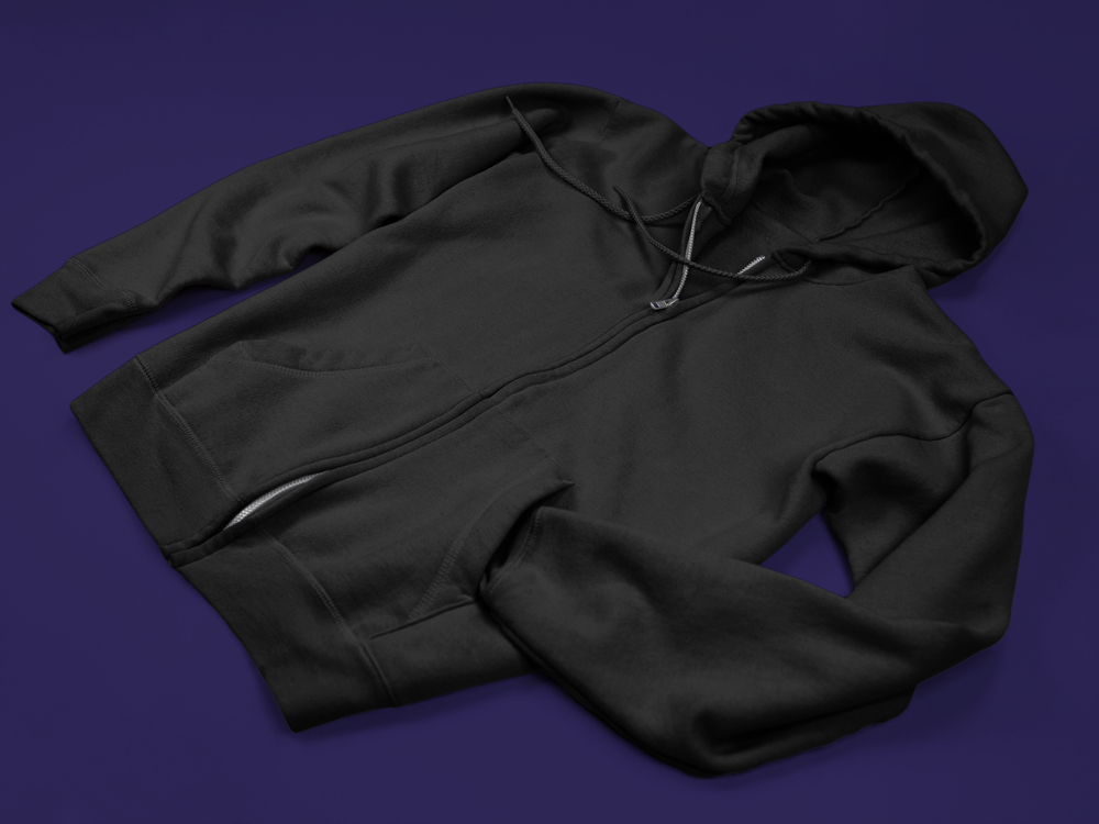 DHO Sweatshirt Siyah Fermuarlı