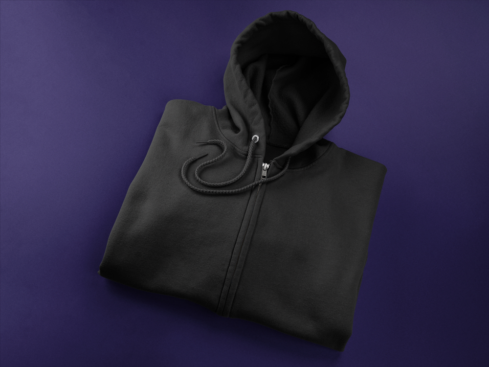 DHO Sweatshirt Siyah Fermuarlı