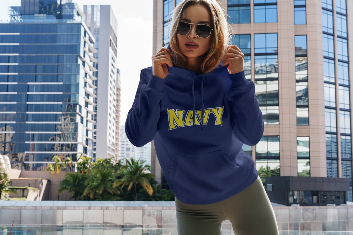 NAVY Sweatshirt Lacivert Kapşonlu Kadın