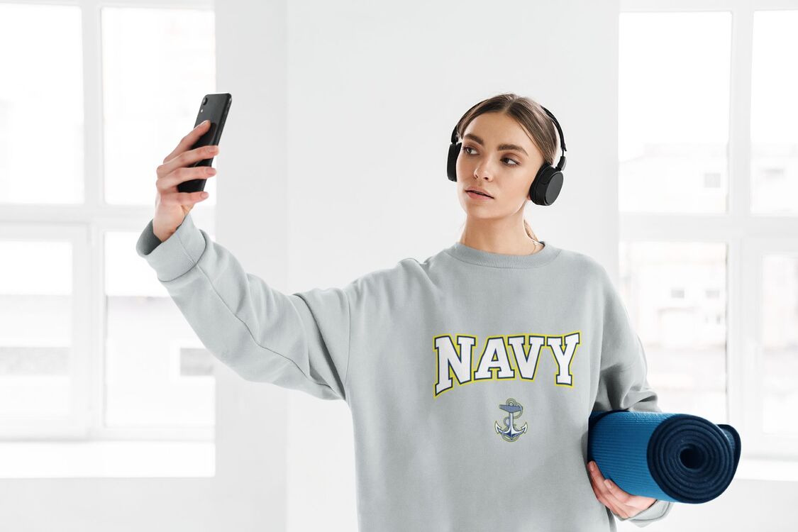 NAVY Sweatshirt Gri Kadın