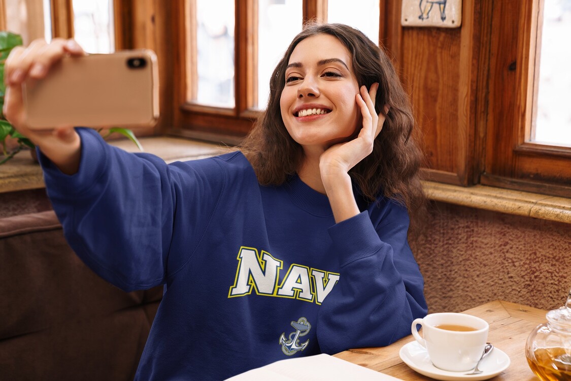 NAVY Sweatshirt Lacivert Kadın