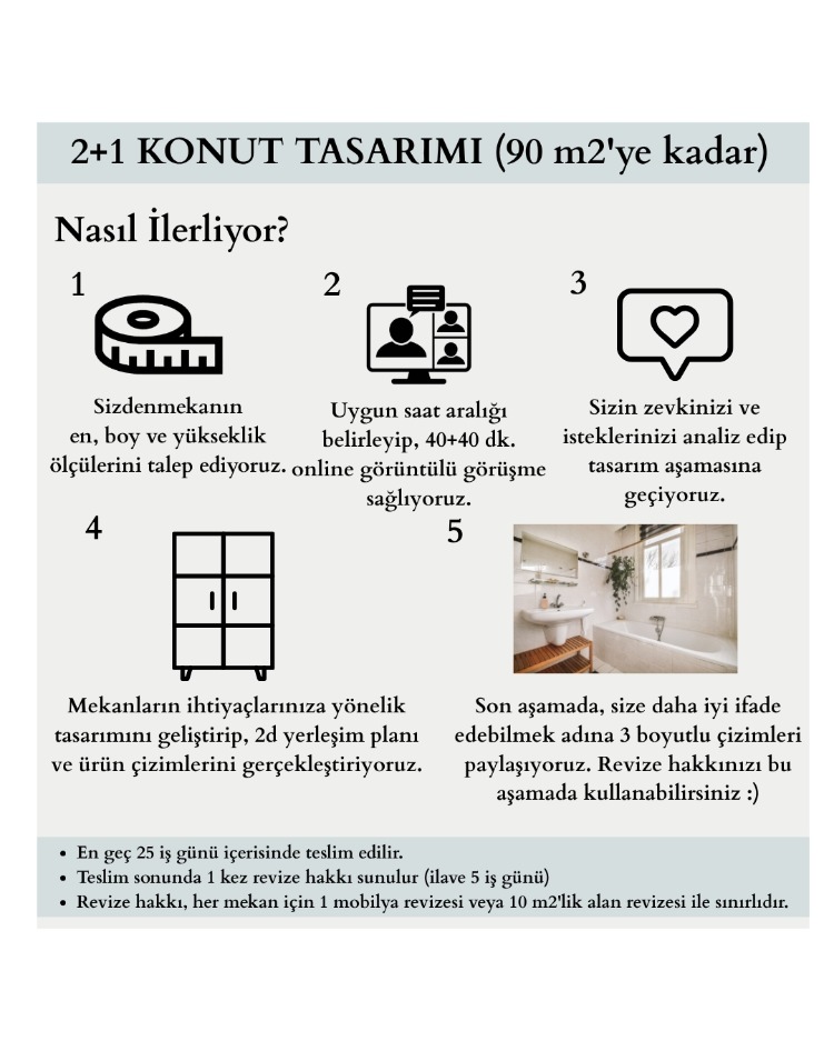 KONUT PAKETİ-1 (2+1, 90 m2'ye kadar.)