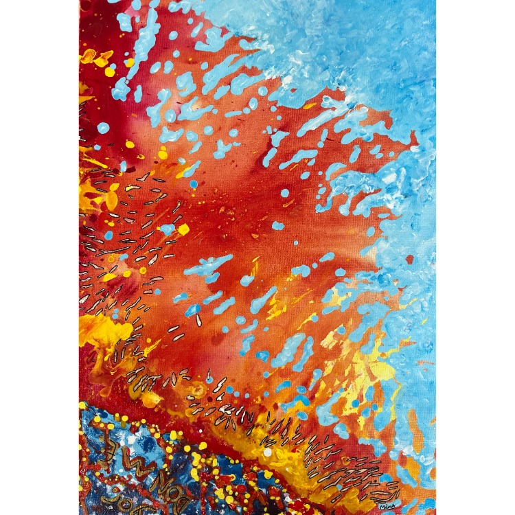 100x70cm Tuval üzerine Akrilik • Acrylic on Canvas • İstek • Desire