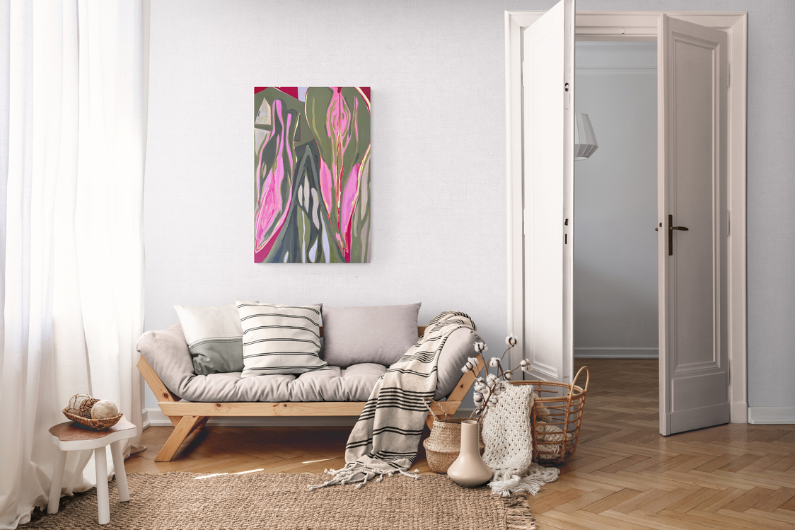 90x60cm Tuval üzerine Akrilik • Acrylic on Canvas • V • &