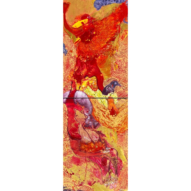 100x35cm / 50x70cm Tuval üzerine Akrilik • Acrylic on Canvas • Aşk • Love