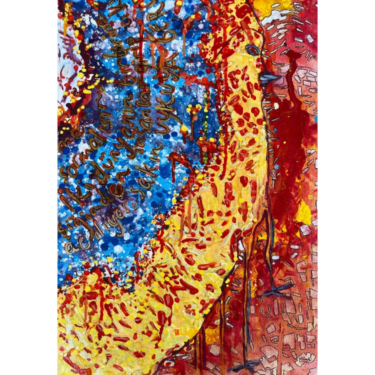 100x70cm Tuval üzerine Akrilik • Acrylic on Canvas • İstek • Desire