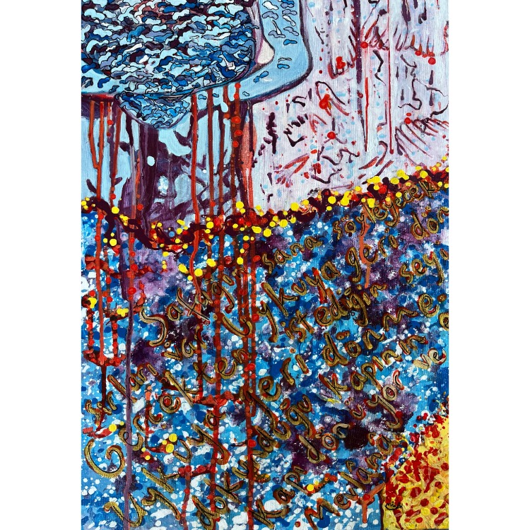 100x70cm Tuval üzerine Akrilik • Acrylic on Canvas • İstek • Desire