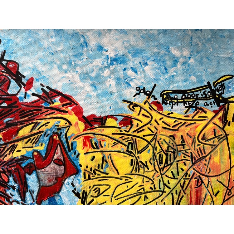 36x26cm Kâğıt üzerine Karışık Teknik • Mixed Media on Paper • Kapı • The Door 