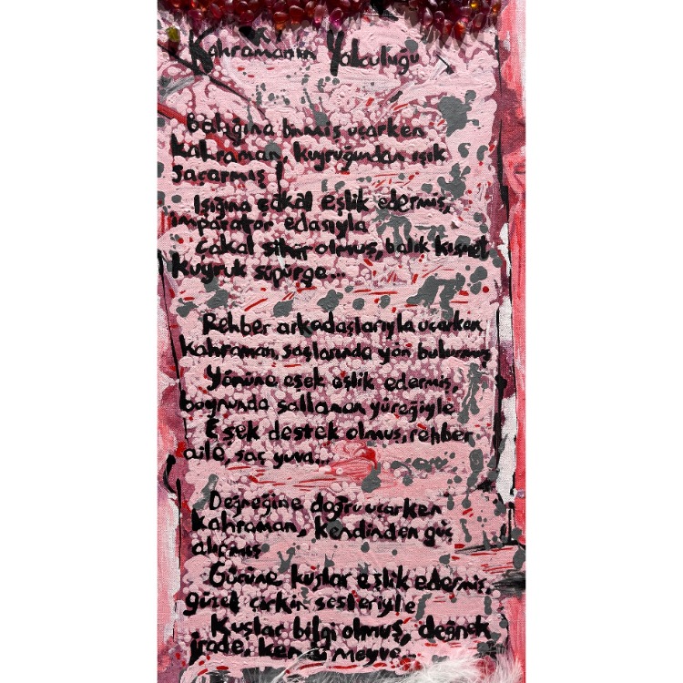 170x25cm Tuval üzerine Karışık Teknik • Canvas • Kahramanın Yolculuğu II 