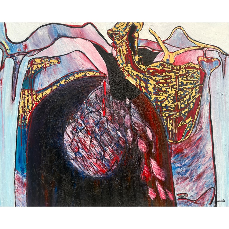 73x90cm Tuval üzerine Karışık Teknik • Mixed Media on Canvas • Umut • Hope