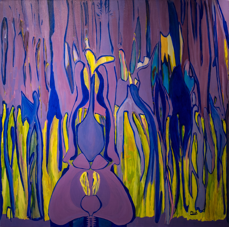 100x100cm Tuval üzerine Akrilik • Acrylic on Canvas • İçinde • Inside