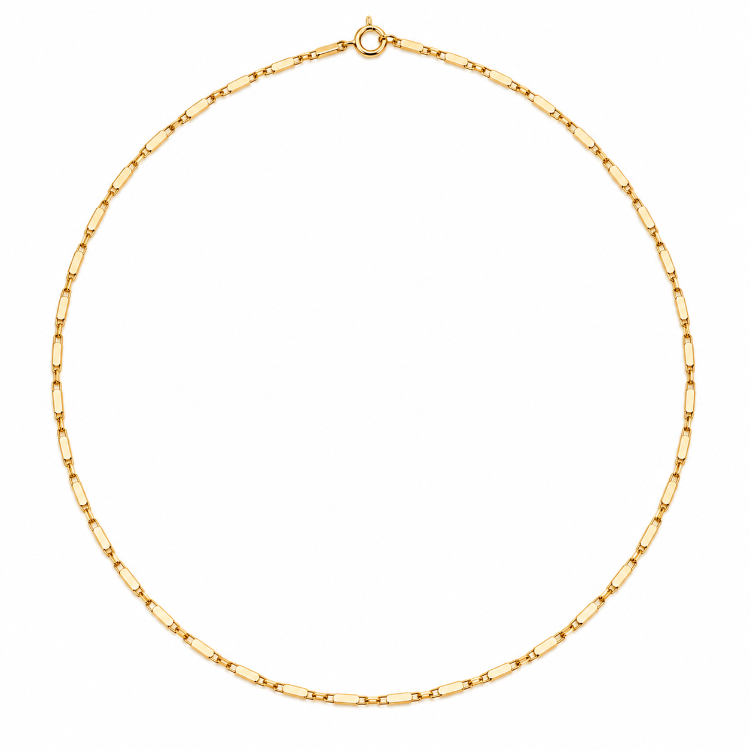 Kolye 14K Gold 50 cm – Geometrik İnce Zincir, Katmanlı Kullanım, Kararmaz