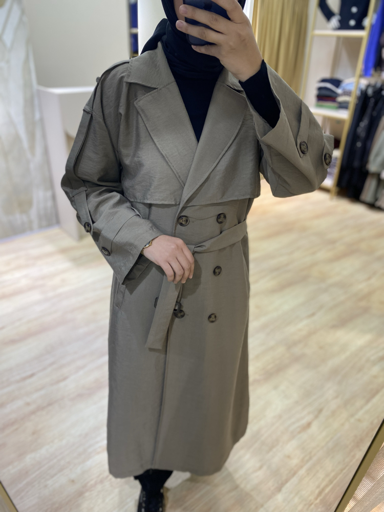 Zara Cupra Kumaş Trençkot