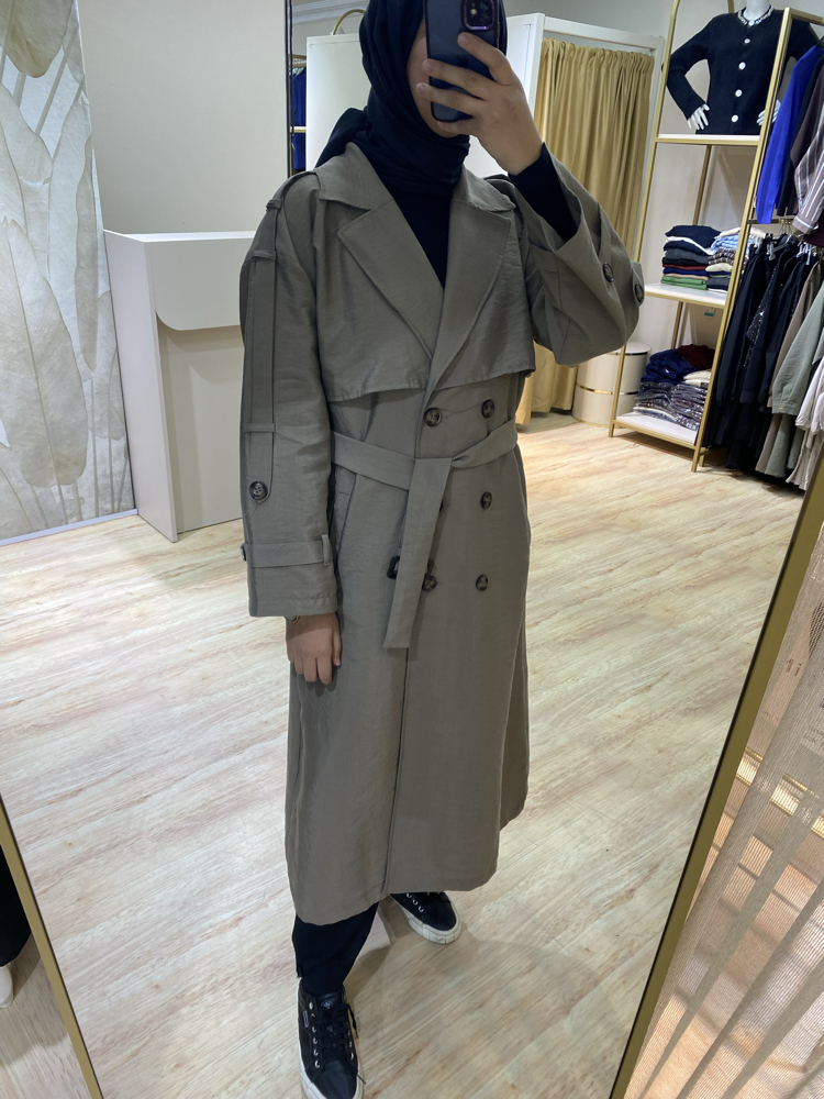Zara Cupra Kumaş Trençkot