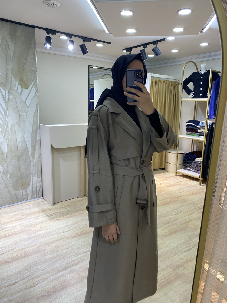 Zara Cupra Kumaş Trençkot