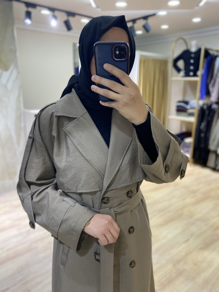 Zara Cupra Kumaş Trençkot