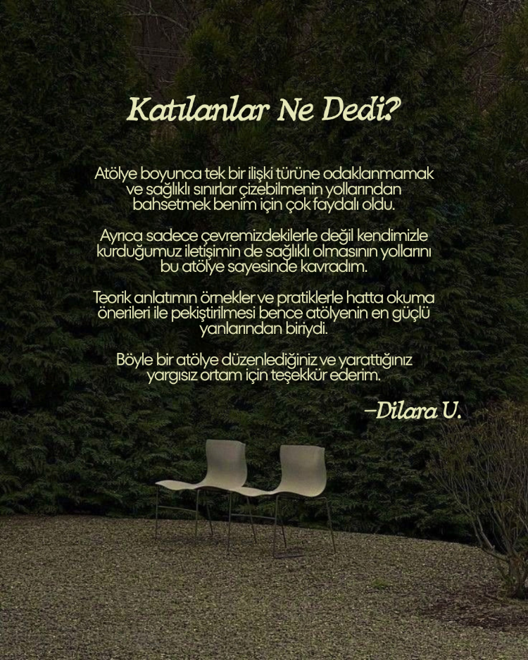Sağlıklı İlişkiler Atölyesi - 25.04.2026