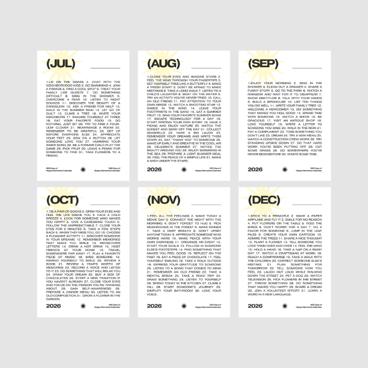 365 Günlük Mutlu Anılar Masaüstü Kartlık (Dijital)