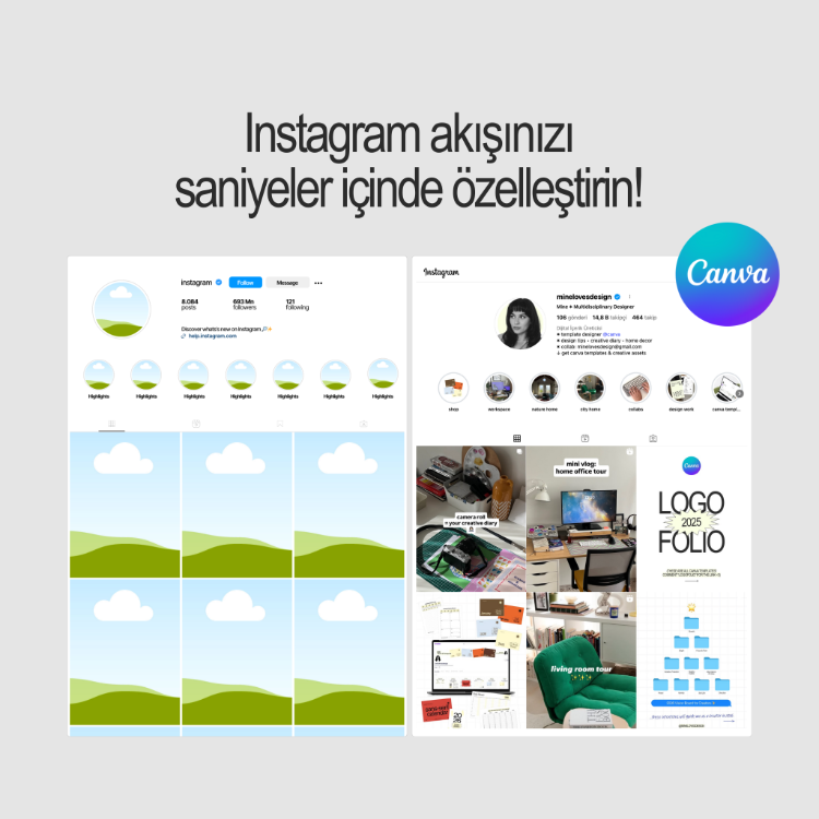Instagram Akış Planlayıcı (Canva Şablonu)