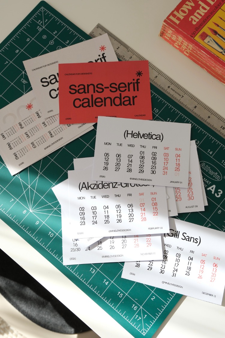 2026 Sans-serif Takvimi (Dijital)