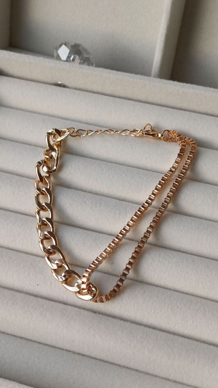 İki taraflı gold bileklik 