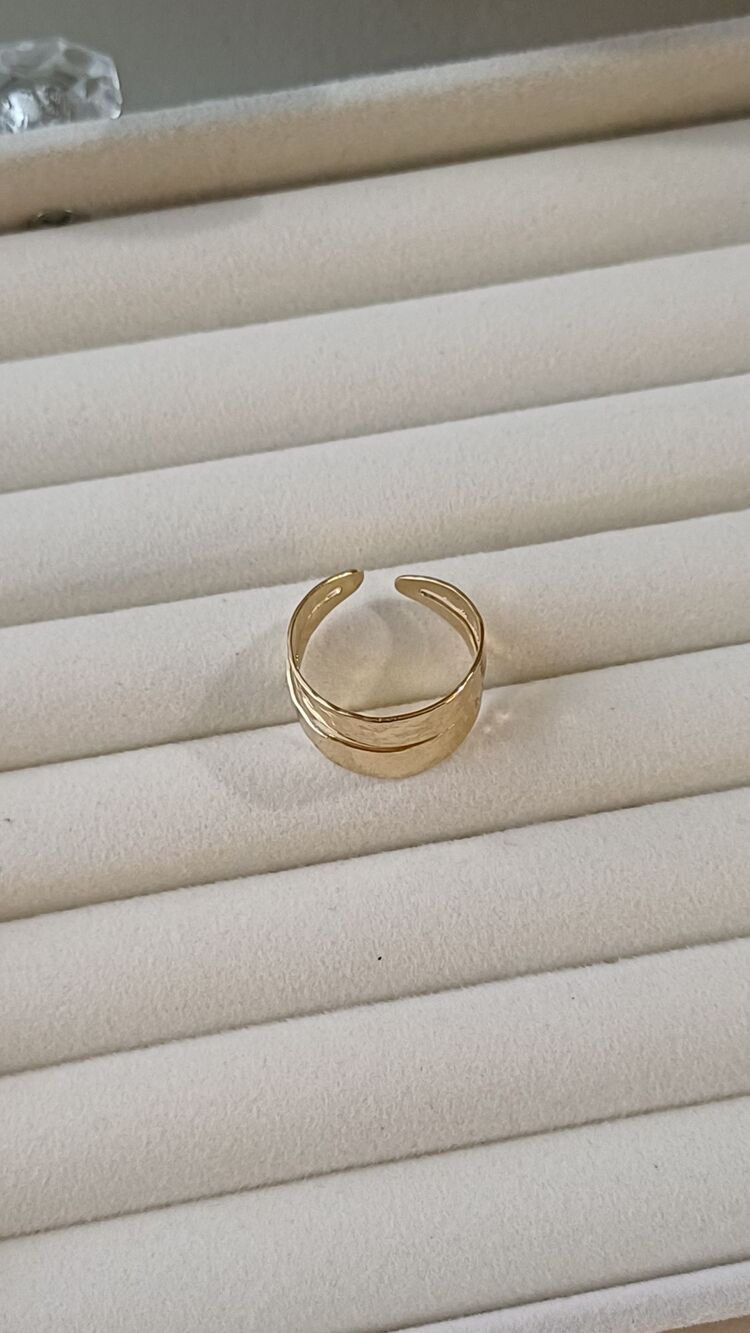 Çelik gold yüzük 