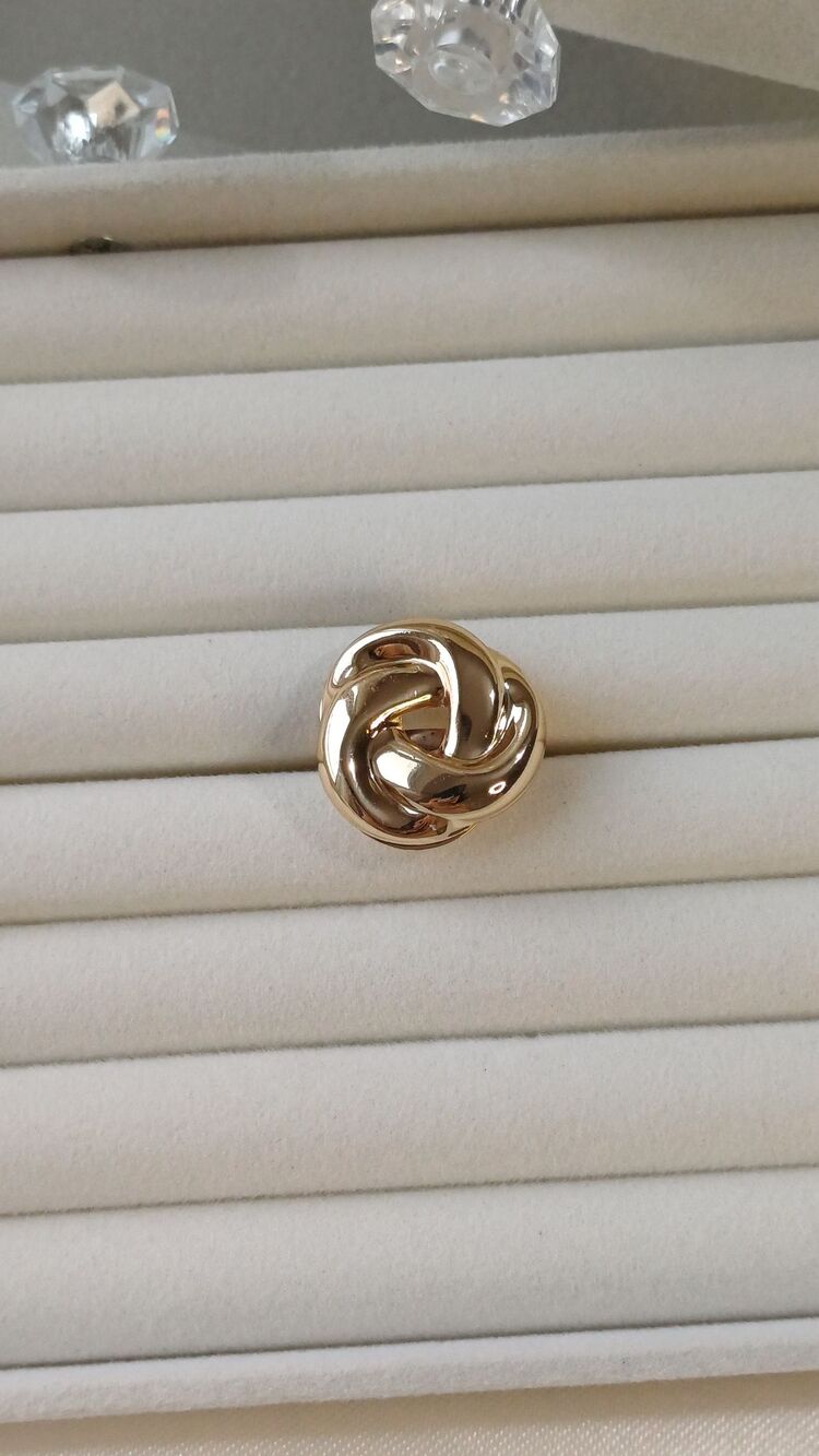 Vintage çelik gold yüzük 