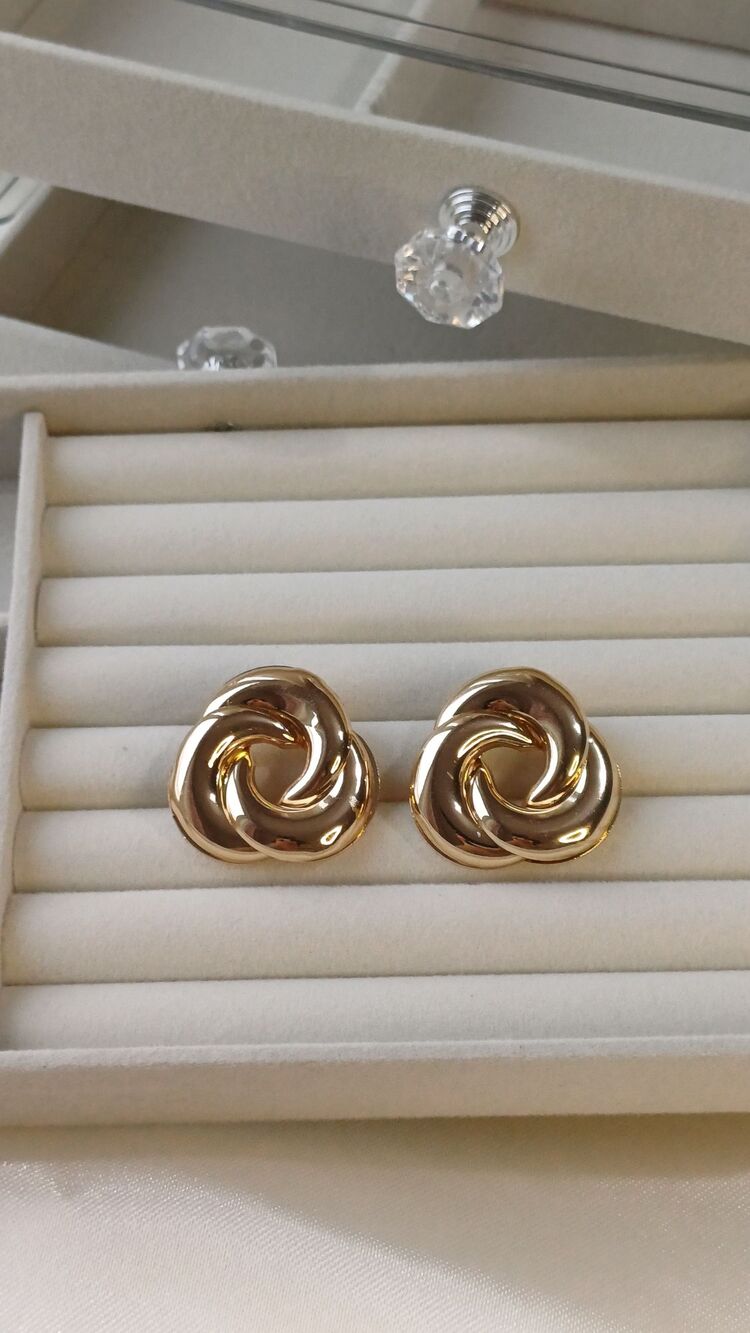 Vintage gold küpe 