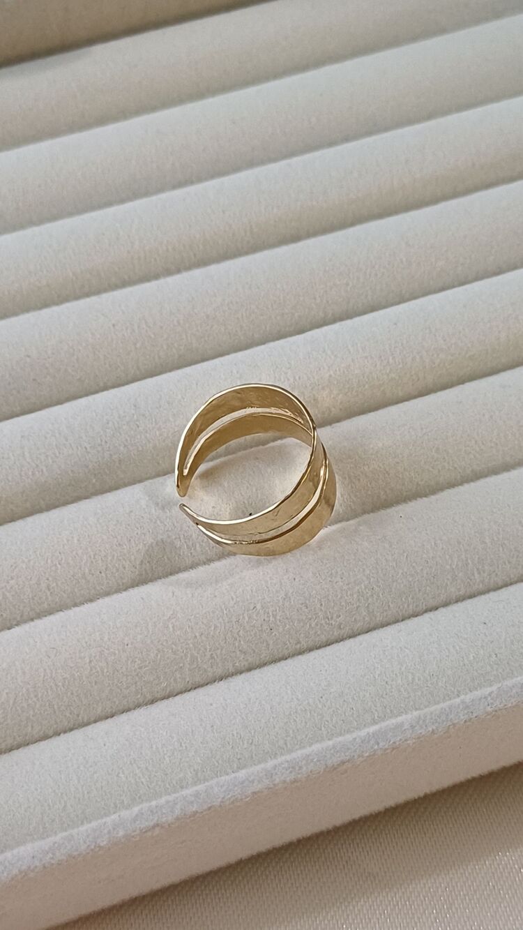 Çelik gold yüzük 