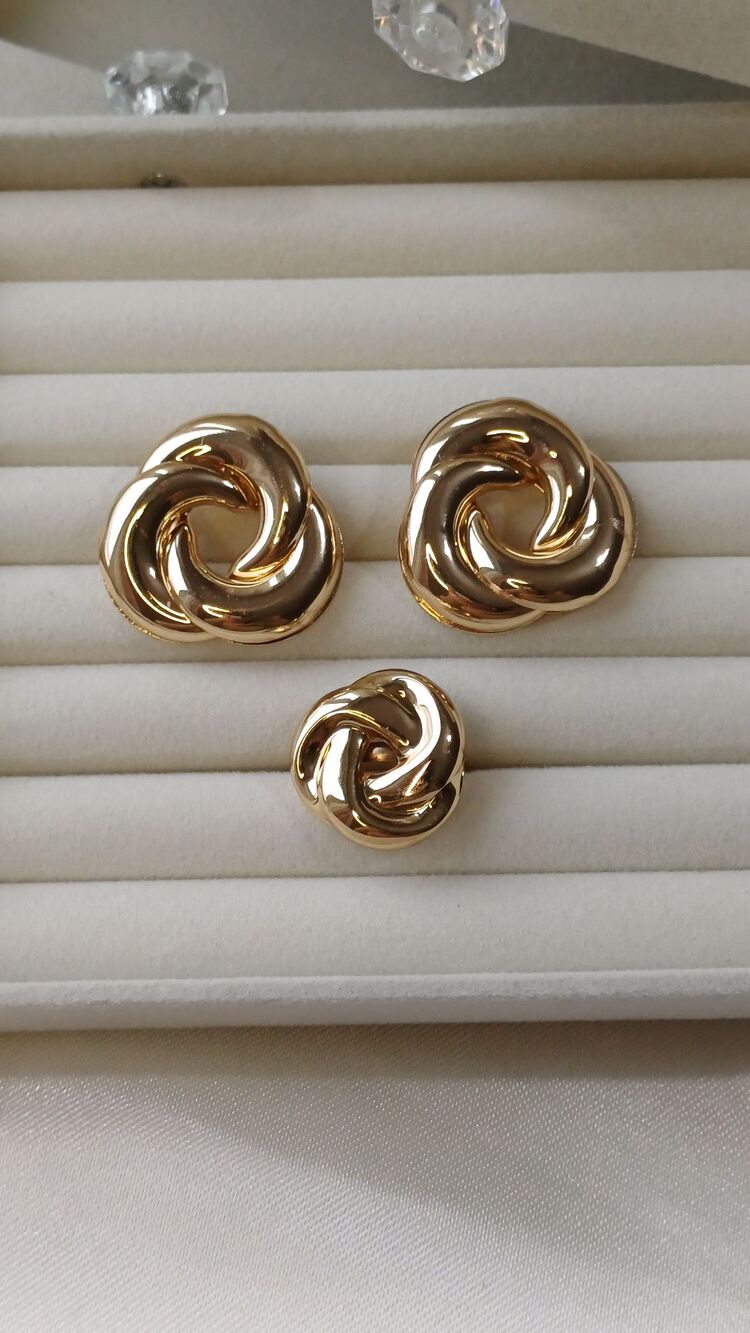 Vintage küpe yüzük set 