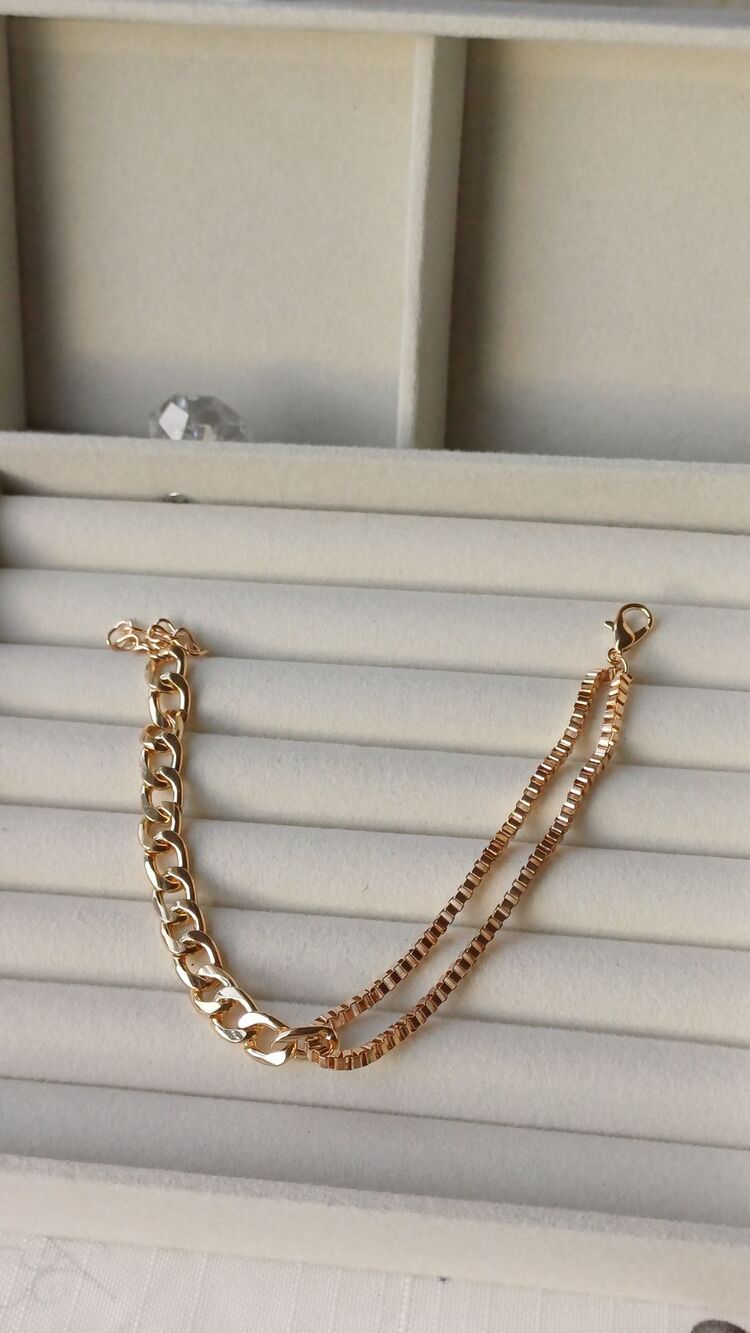 İki taraflı gold bileklik 