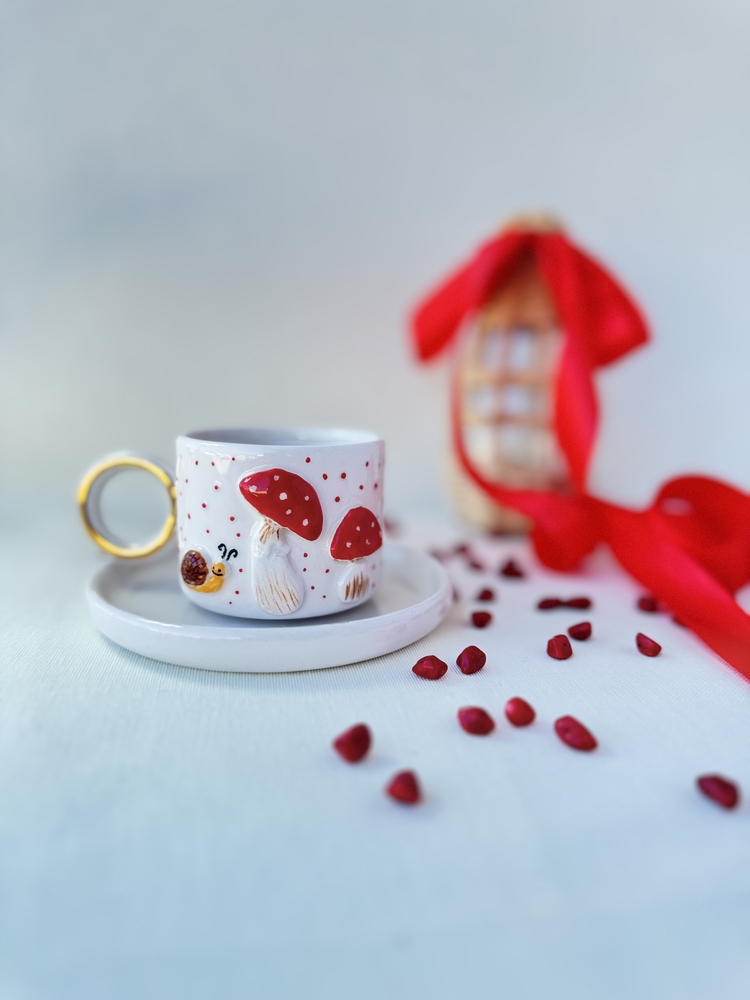 Mantar Dekorlu Mug