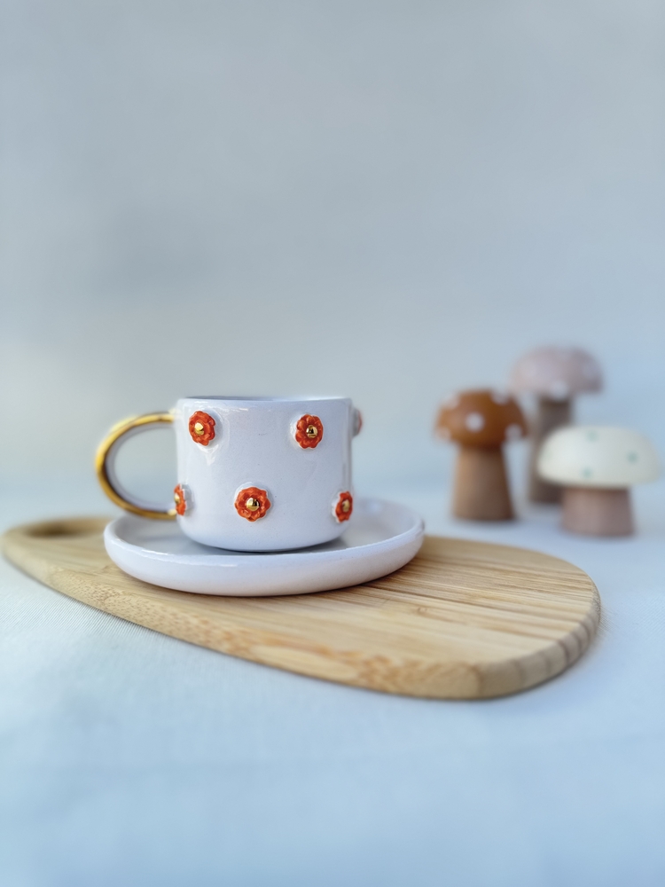 Çiçek Dekorlu Mug