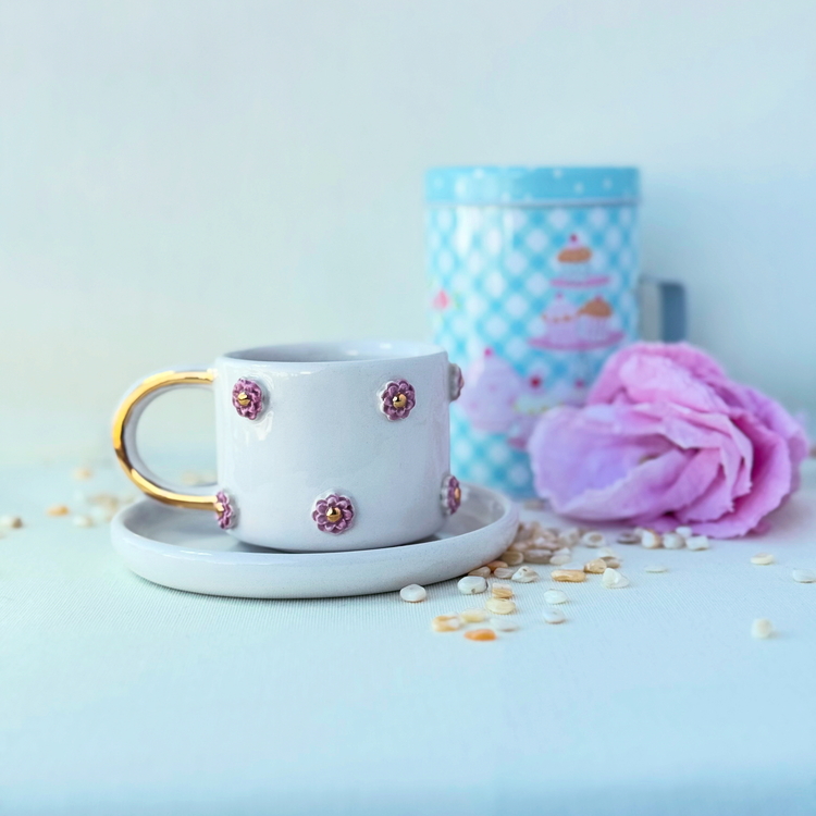 Çiçek Dekorlu Mug