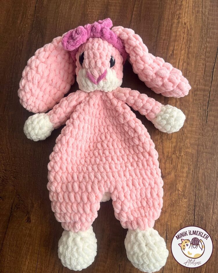 Bebek Uyku Arkadaşı– Tavşan, 50 cm – Alize Puffy, El Örgüsü