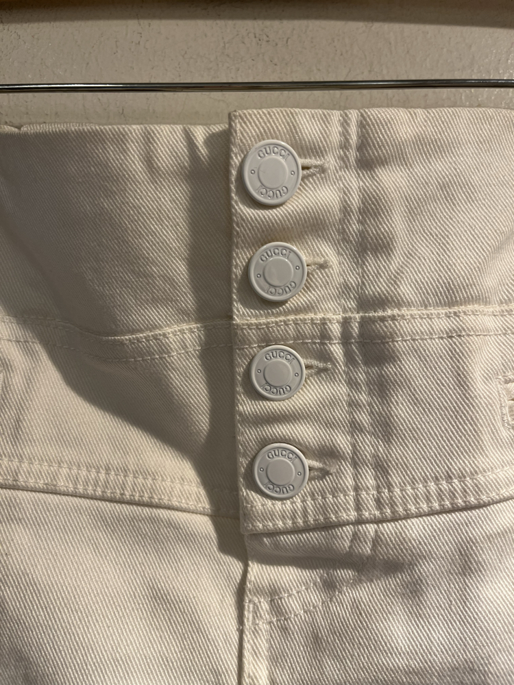 Gucci beyaz denim etek
