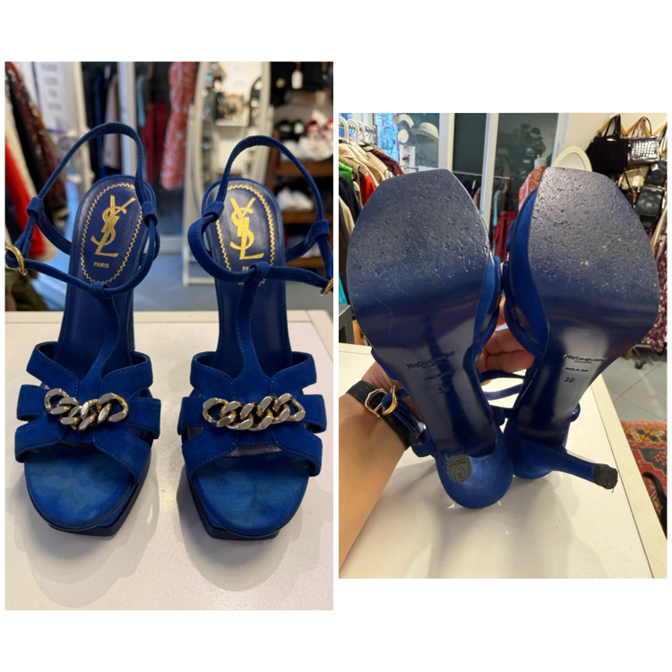 Yves Saint Laurent saks mavi stiletto