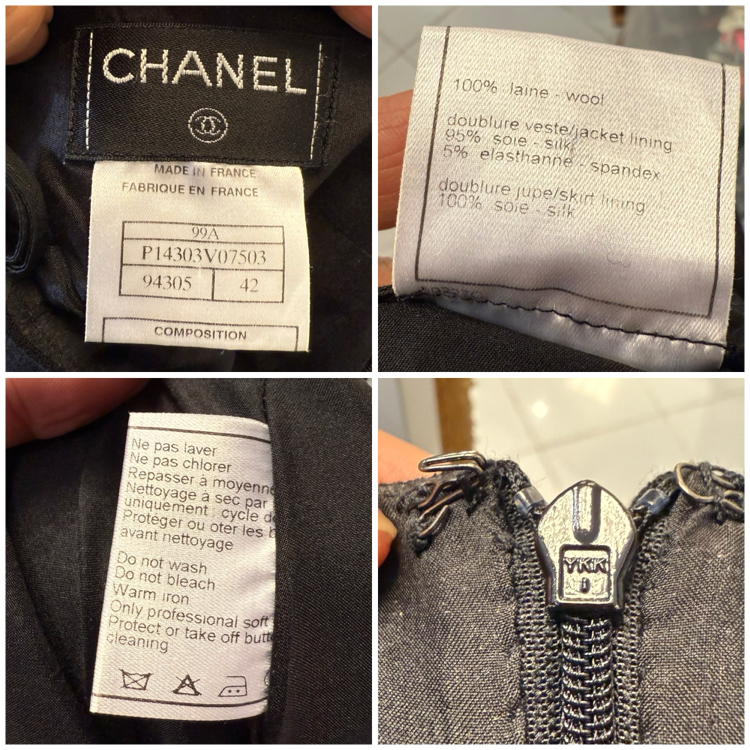 Chanel siyah yün etek