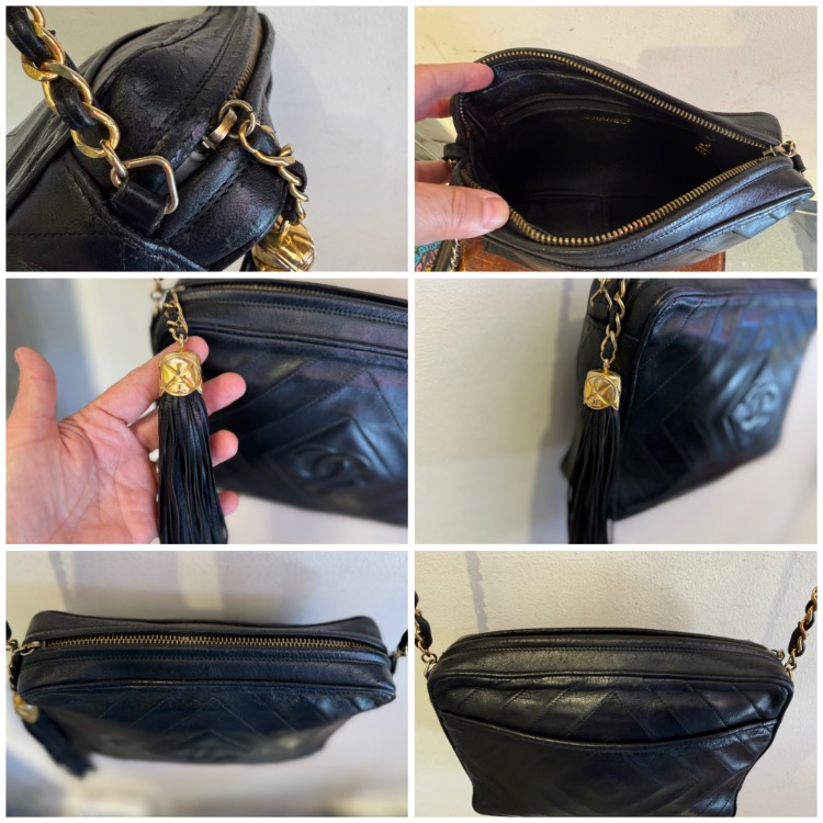Chanel siyah vintage camera bag