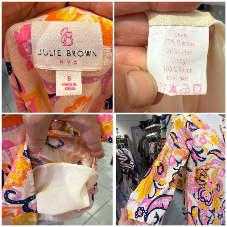Julie Brown desenli keten elbise